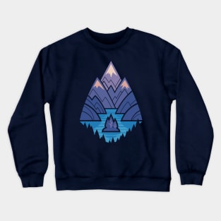 Mountain Lake : Blue Crewneck Sweatshirt